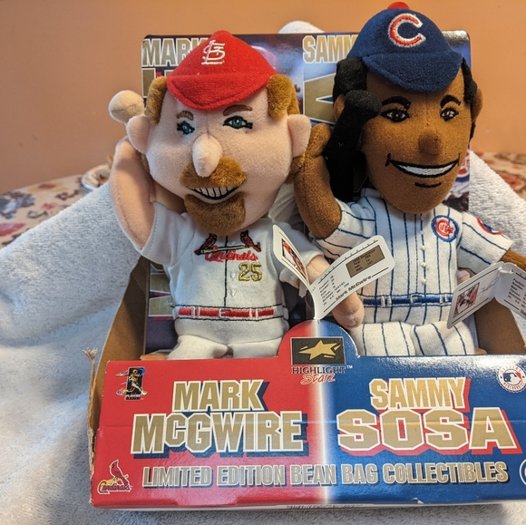 Mark McGwire Sammy Sosa Limited Edition Bean Bag Plush Doll Sports MLB*11" - Picture 2 of 4